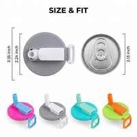 PopTop Can Straw Lids – Leak-Proof Silicone Covers (4-Pack) thumbnail 7