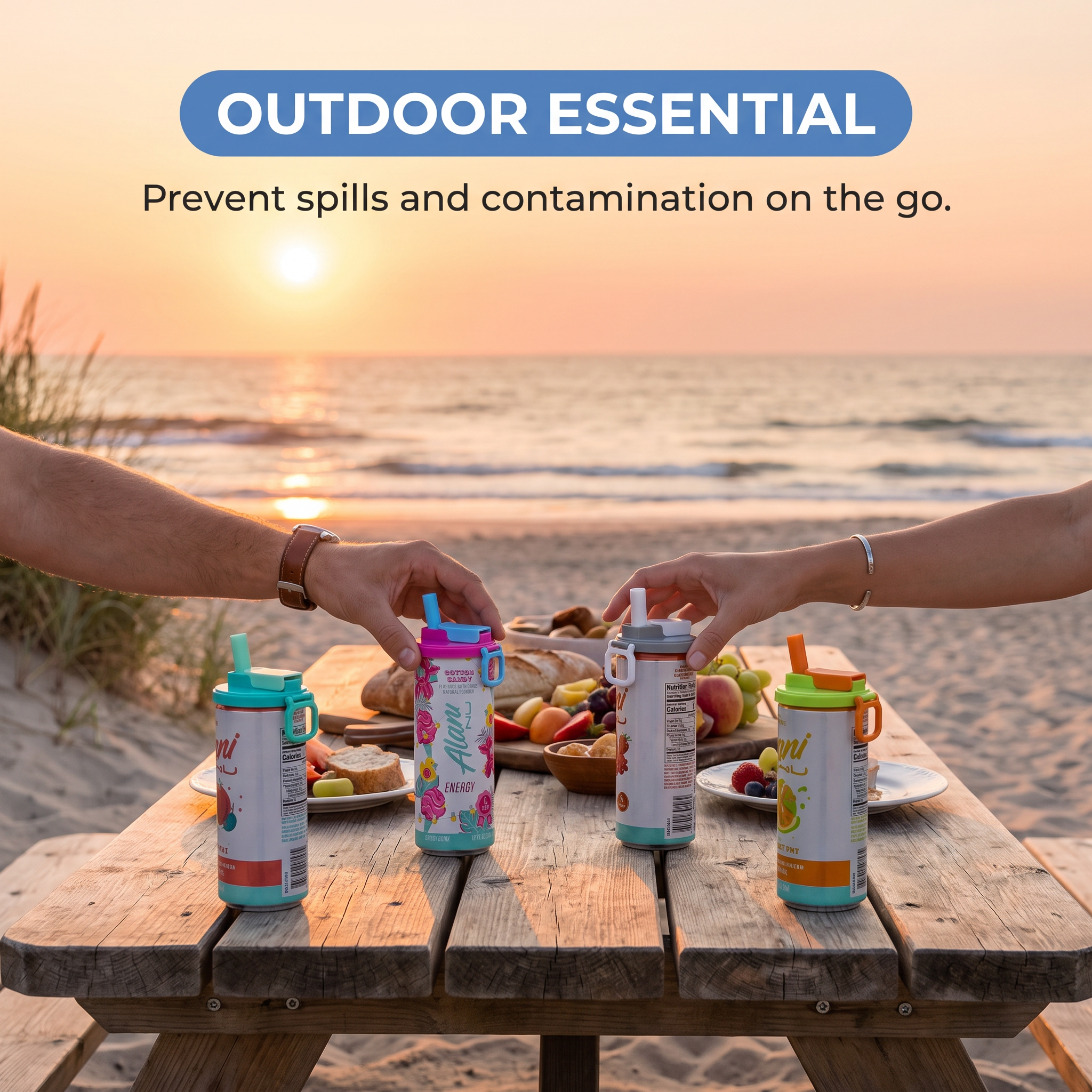 PopTop can straw lid outdoor essential picnic use